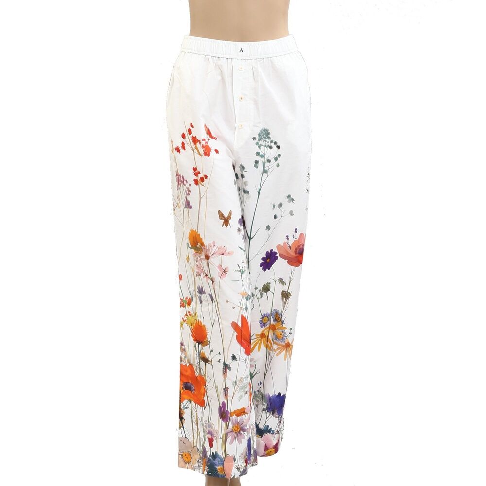 By Anthropologie The Wren Boxer Trousers Pants Floral Printed Cotton XS-P 281242